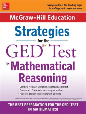 cover image of McGraw-Hill Education Strategies for the GED Test in Mathematical Reasoning